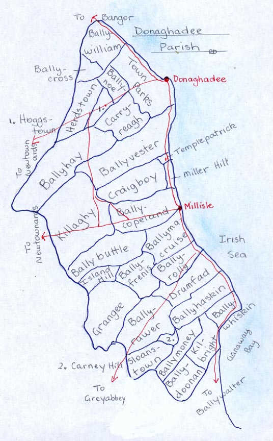 Townlands in Donaghadee parish