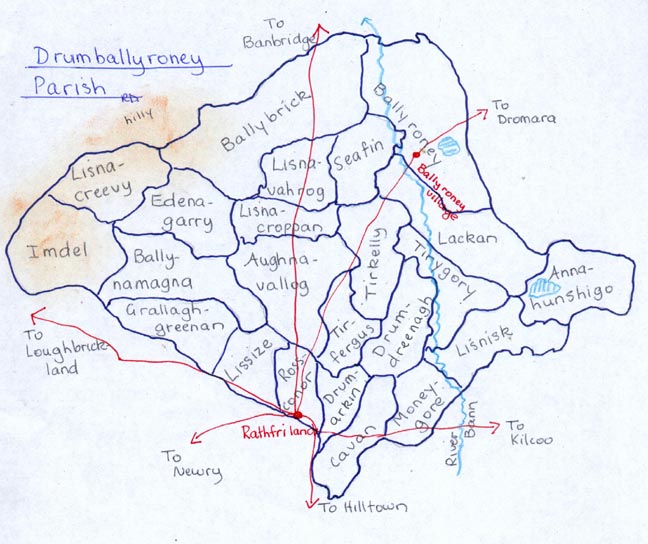 Drumballyroney townlands